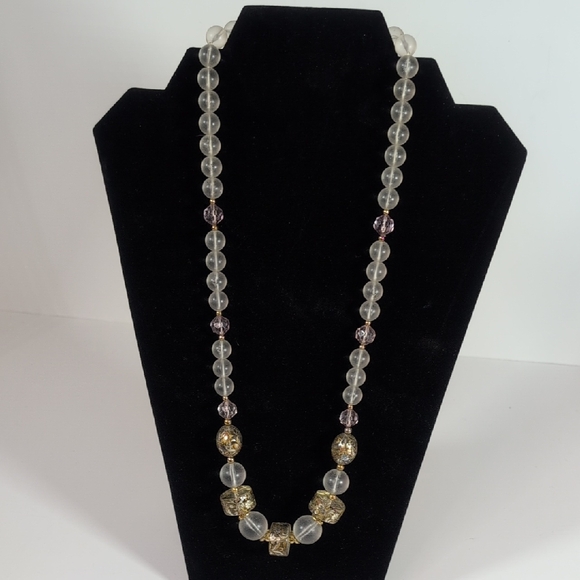 japan Jewelry - Vintage Japan Gold and Silver Beaded Necklace